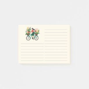 Bicycle Girl Blume Einkaufsliste Post-it Klebezettel