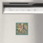 Bicycle Girl Magnet (In Situ (Geschirrspüler))