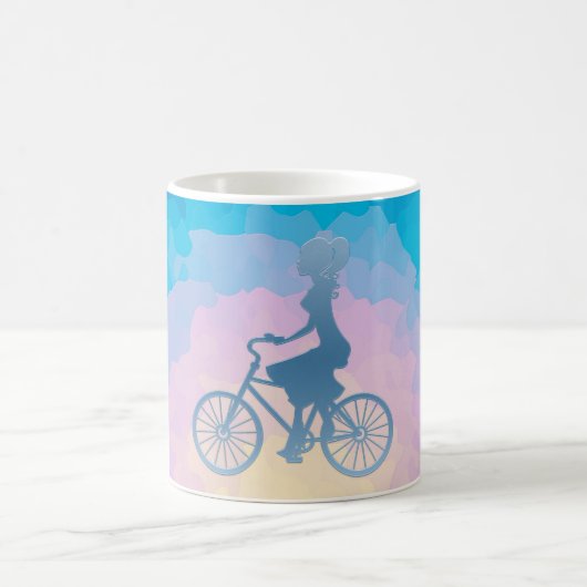 Bicycle Girl Triple Monogram Kaffeetasse (Mittel)