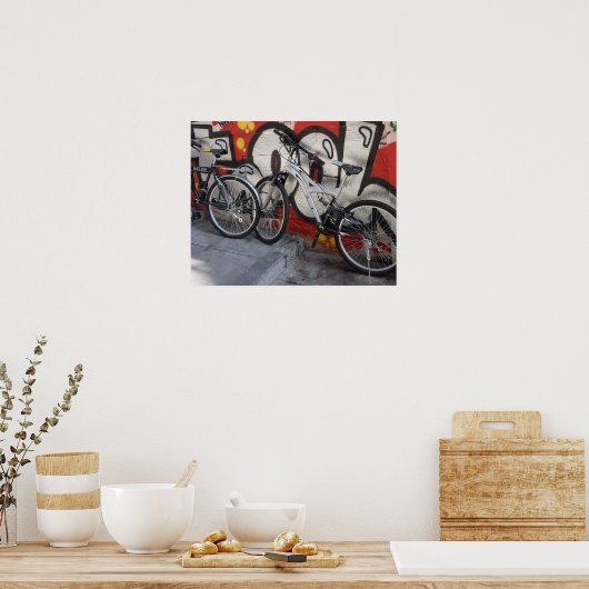 Bicycle Graffiti - Poster (Küche)