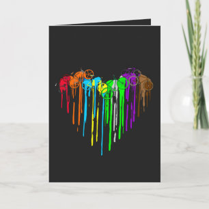 Bicycle Heart Shirt Colorful Art Cycle Enthusiaste Karte