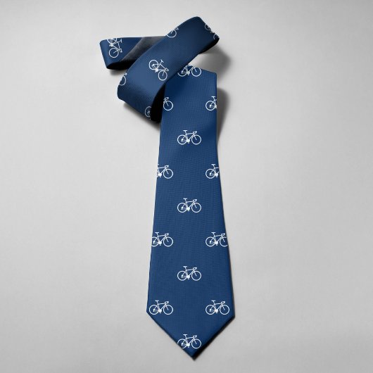 Bicycle Icons Blue Navy Krawatte