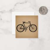 Bicycle Illustration Vintage Brown Cycling Mitteilungskarte (Vorderseite/Rückseite Beispiel)