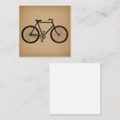 Bicycle Illustration Vintage Brown Cycling Mitteilungskarte (Vorne/Hinten)