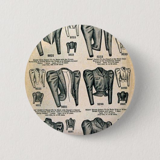 Bicycle Jakcets - Vintage Fräulein Anzeige 1897 Button (Vorderseite)