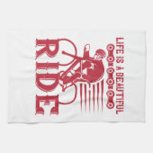 Bicycle - Life is a beautiful ride Geschirrtuch (Horizontal)