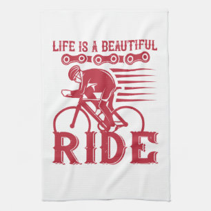 Bicycle - Life is a beautiful ride Geschirrtuch