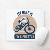 Bicycle Lover - My Bike Is My Lifestyle Mousepad (Mit Mouse)
