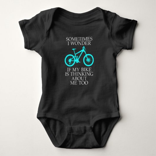 Bicycle Lover Sometime I Wonder If My Bike Cyclist Baby Strampler (Vorderseite)