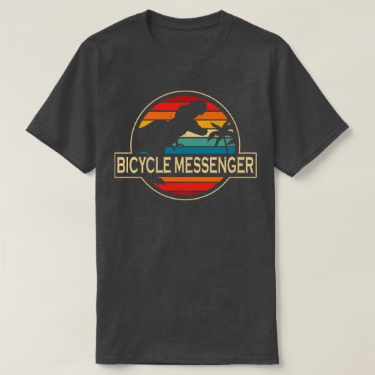 Bicycle Messenger Dinosaur T-Shirt (Design vorne)
