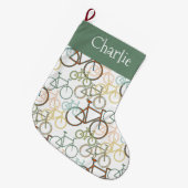 Bicycle Mix Personalisierter Weihnachtsfest Strump Großer Weihnachtsstrumpf (Vorderansicht (hängend))