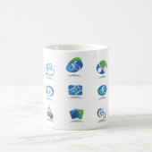 Bicycle Racing Icons Blue and Green Sport Kaffeetasse (Mittel)