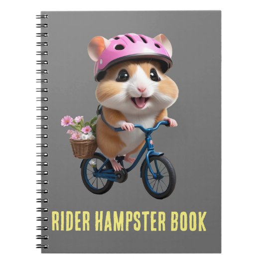 Bicycle Rider Hampster Book Notizblock (Vorderseite)