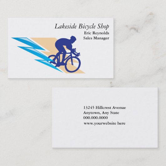 Bicycle Rider Logo Visitenkarte (Vorne/Hinten)