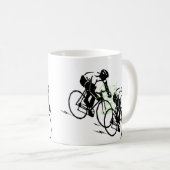 Bicycle Riding Race Art Kaffeetasse (VorderseiteRechts)