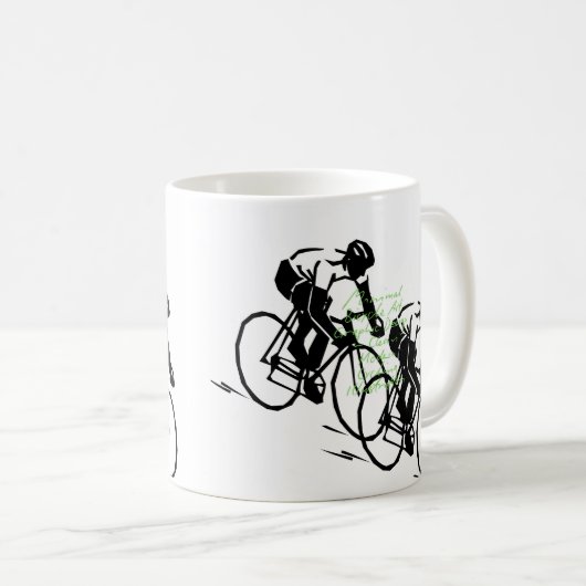 Bicycle Riding Race Art Kaffeetasse (VorderseiteRechts)