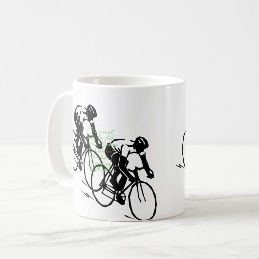 Bicycle Riding Race Art Kaffeetasse (Vorderseite Links)