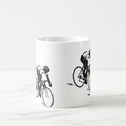 Bicycle Riding Race Art Kaffeetasse (Mittel)