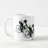 Bicycle Riding Race Art Kaffeetasse (Links)