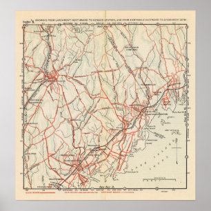 Bicycle Roads in New York and Conneticut 3 Poster