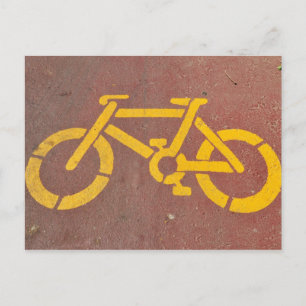 bicycle stencil postkarte