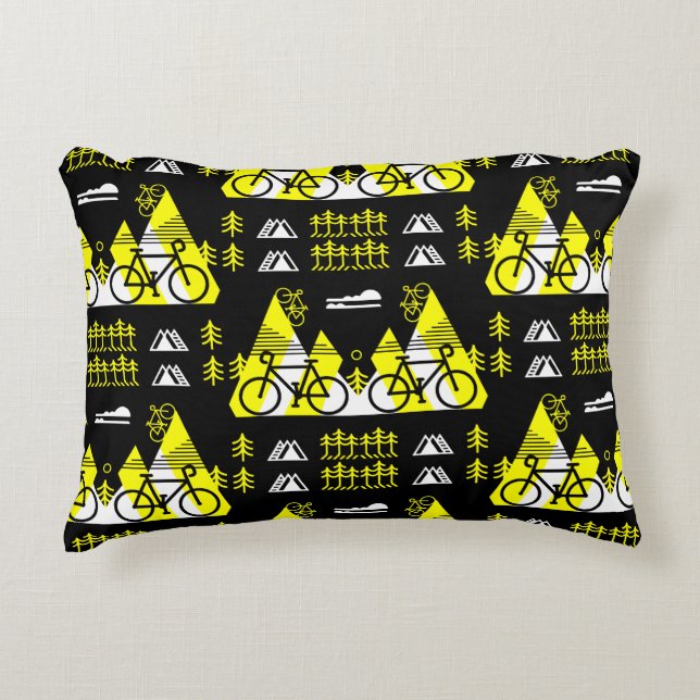 Bicycle Themed Print Dekokissen (Vorderseite)