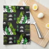 Bicycle Themed Print Geschirrtuch (Viertel Falte)
