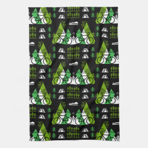 Bicycle Themed Print Geschirrtuch