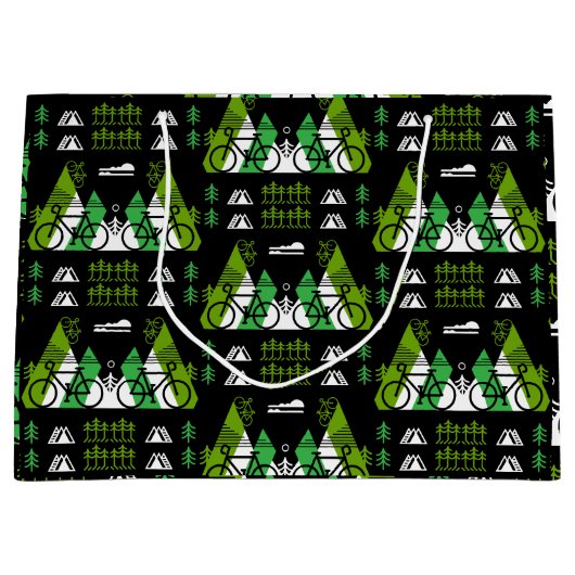 Bicycle Themed Print Große Geschenktüte (Vorderseite)
