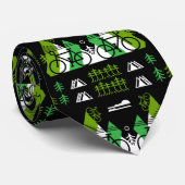 Bicycle Themed Print Krawatte (Gerollt)