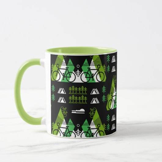 Bicycle Themed Print Tasse (Links)