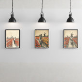 Bicycle through Tulip Fields – Dutch Countryside Bilderwand Sets