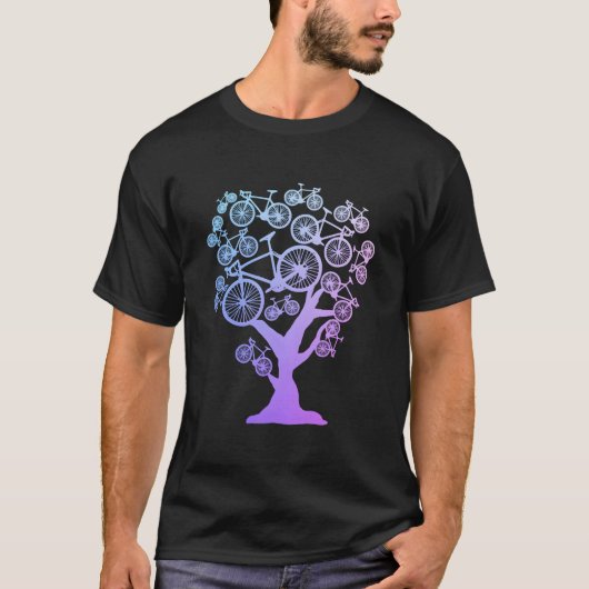 Bicycle Tree Road Bike Cycling Cyclist T-Shirt (Vorderseite)