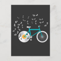 Bicycle Vinyl Record Player Bike Musiknoten