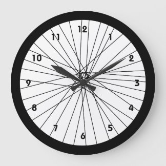 Bicycle Wheel clock with numbers Große Wanduhr