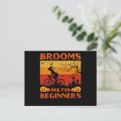 bicycle witch brooms are for beginners postkarte (Stehend Vorderseite)
