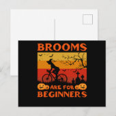 bicycle witch brooms are for beginners postkarte (Vorne/Hinten)