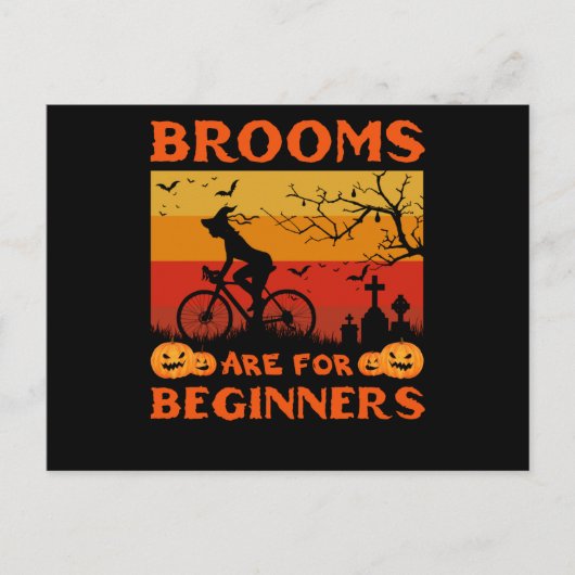 bicycle witch brooms are for beginners postkarte (Vorderseite)