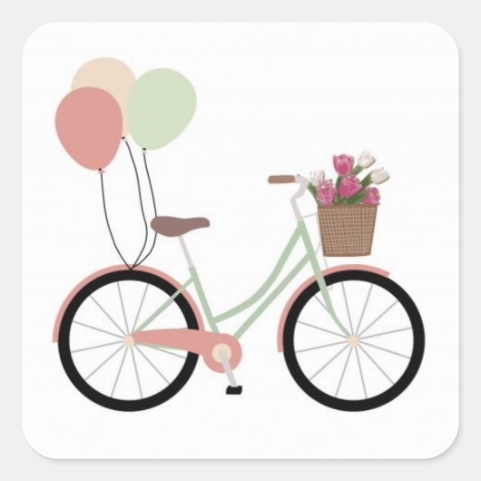 *BICYCLE WITH BALLONS* STICKER (Vorderseite)