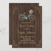 Bicycle Wood 16 . Geburtstag Einladung (Vorne/Hinten)