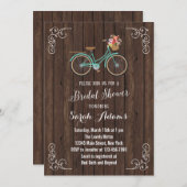 Bicycle Wood Bridal Dusche Einladung (Vorne/Hinten)