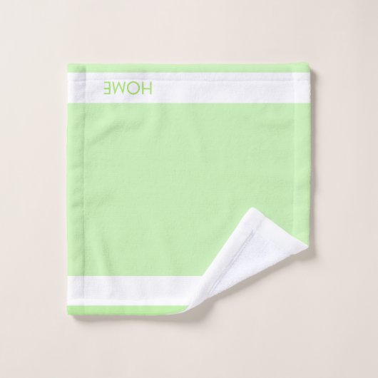 Bicycle Zuhause Sweet Zuhause on Lime Green Badhandtuch Set (Waschlappen)