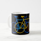 Bicyclesin3ColorsBig Kaffeetasse (Vorderseite Links)