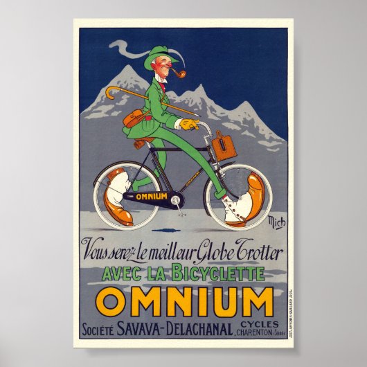 Bicyclette Omnium Vintage Poster 1924 (Vorne)