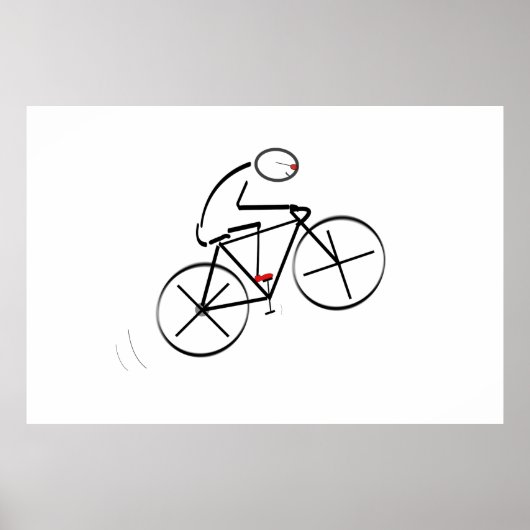 Bicyclist Birthday Poster (Vorne)
