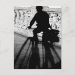 Bicyclist On Burnside Bridge, Portland, Oregon Postkarte