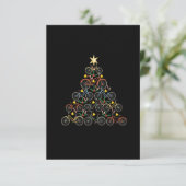 Bicyclist Weihnachten Baum Funny Biker Biker Weihn Dankeskarte (Stehend Vorderseite)