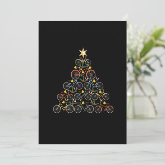 Bicyclist Weihnachten Baum Funny Biker Biker Weihn Save The Date (Stehend Vorderseite)