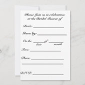 Bidal-Dusche Einladung (Rückseite)