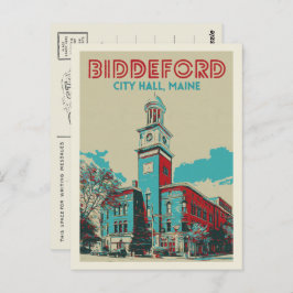 Biddeford Maine USA, Rathaus Postkarte